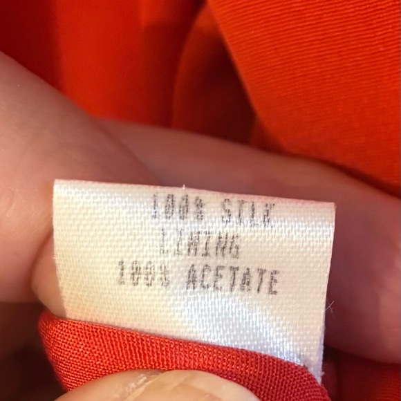 Ann Lawrence Vintage Red and Multicolor Long Sleeve Party Dress Size 8 - Picture 9 of 12